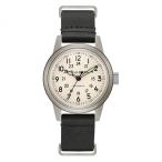 BULOVA 【米軍 3818-A 復刻モデル】ブローバ ミリタリー 自動巻  ステンレス・アイボリーアラビックダイアル NATOレザーバンド 96A246