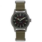 BULOVA【米軍 3818-A 復刻モデル】ブローバ ミリタリー 自動巻  グレー/ブラックアラビック NATOレザーバンド 98A255