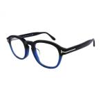 トムフォード TOM FORD ウェリントン ブラック＆ブルー ブルーブロックレンズ仕様 FT5698FB-055 アジアンフィット メンズ メガネフレーム