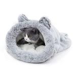 PAWZ Road 猫 寝袋 ペットベッド クッション マット 犬ベッド やわらか ふわふわ 猫型 グレー