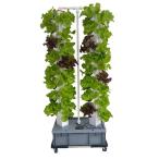 水耕栽培タワー 水耕栽培 屋外 屋内 垂直ガーデン ポンプと可動水タンク付きスマートガーデンキット ガーデニング愛好家への野菜植物ギフト