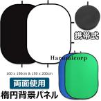 楕円背景パネル ブラック/ホワイト 