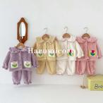 ルームウェア もこもこ パジャマ 上下セット ベビー キッズ 冬 あったか ベビー服 女の子 男の子 トップス 長袖 ロングパンツ 子供服 部屋着 寝間着 おしゃれ 可