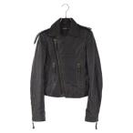 BALENCIAGA バレンシアガ Motorcycle Jacket W LEATHER TS985 レディース ダブルライダースジャケット ブラック ラムレザー