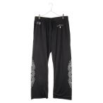 CHROME HEARTS クロムハーツ MESH VARSITY PANTS CH メッシュプリントジャージ ロングパンツ ブラック