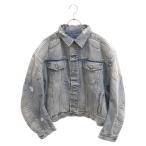 Yeezy Gap Engineered by Balenciage イージー ギャップ バレンシアガ ヴィンテージ加工 パテッドデニムジャケット インディゴ