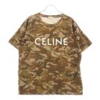 CELINE セリーヌ 22SS Loose Logo T-Shirt Duck ダックカモ柄 ルーズロゴプリント半袖Tシャツ 2X681246Q ブラウン