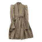 BALENCIAGA バレンシアガ 21AW Puff Sleeves Coat パフスリーブプリーツデザインコート 675512 TKP04 ベージュ レディース