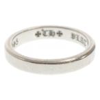 CHROME HEARTS クロムハーツ PLAT WEDDING BAND RING FLAT フラットウエディングバンド プラチナリング 12号 ※イニシャル刻印有り