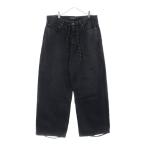 バレンシアガ 24SS Drawstring Baggy Jeans 786643 TQW59 ダメージ加工 ドローストリング オーバーサイズ バギーデニムパンツ ブラック