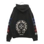 CHROME HEARTS クロムハーツ SWTSHRT PLVR マルチホースシュープリントプルオーバーパーカー ブラック