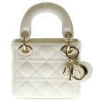 Christian Dior クリスチャンディオール LADY DIOR Micro レディディオール マイクロ カナージュ ミニショルダーバッグ S0856ONGE ホワイト