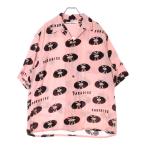WACKO MARIA ワコマリア 24SS HAWAIIAN SHIRT S/S 24SS-WMS-HI04 ハワイアン レコード柄 半袖アロハシャツ ピンク