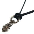 CHROME HEARTS クロムハーツ CAMPANA カンパナ レザーブレイド ペンダント ネックレス シルバー/ブラック