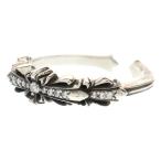CHROME HEARTS クロムハーツ BABY CLSC P D ベイビークラシックダブルフローラル PAVEダイヤ リング シルバー