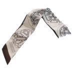 HERMES エルメス ツイリー シルクスカーフ カレイドスコープ・エフェクト ホワイト/ブラウン