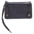 ショッピングHEARTS CHROME HEARTS クロムハーツ 2ZIP 2ジップ クロスボールボタン レザーウォレット 2つ折り財布 ブラック/シルバー