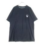 ショッピングスカル lucien pellat-finet ルシアンペラフィネ スカルプリント クルーネック半袖Tシャツ カットソー ブラック