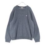CELINE セリーヌ Triomphe Cashmere Knit Sweater トリオンフロゴ刺繍 カシミヤ混 クルーネックニットセーター グレー 2AC85048T