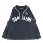 シュプリーム 22SS Snap-Off Sleeve L/S Baseball Top スナップオフ スリーブ ベースボール トップ プルオーバー 長袖シャツ ブラック