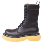 BOTTEGA VENETA ボッテガヴェネタ THE BOUNCE LEATHER LACE UP BOOT ザバウンス レースアップ ハイカットレザーブーツ ダークブラウン
