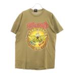 ヴィンテージ 90s AEROSMITH NOTHING CAN STOP THIS ROCK WORLD TOUR TEE エアロスミス 両面プリント半袖Tシャツ カットソー カーキ