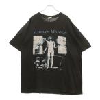 ヴィンテージ 90s マリリンマンソン アンチクライスト スーパースター フロントプリント Tシャツ 半袖カットソー ブラック