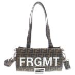 FENDI フェンディ 24SS ×fragment design フラグメントデザイン バケットバッグ ズッカ柄ロゴプリント2WAYショルダーバッグ ブラウン