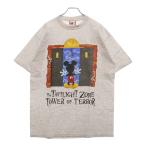 ヴィンテージ 90s Disney TOWER OF TERROR ディズニー ミッキーマウス タワーオブテラー両面プリント Tシャツ 半袖カットソー グレー