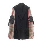 NUMBER (N)INE ナンバーナイン 05AW ARCHIVE HIGH STREET期 ハイストリート期 ドッキング 再構築 ウール ジャケット ブラック/グレー