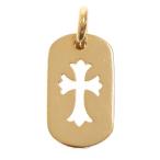CHROME HEARTS クロムハーツ 22K SMALL DOGTAG スモールドッグタグ ペンダントトップ ゴールド
