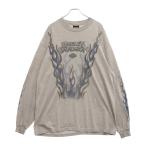 VINTAGE ヴィンテージ 90S Harley Davidson GREY FLAME ハーレーダビッドソン フレイム ロングスリーブ 長袖Tシャツ グレー