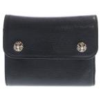 CHROME HEARTS クロムハーツ WAVE MINI ウェーブミニ レザーウォレット 財布 ブラック BCA373