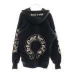 CHROME HEARTS クロムハーツ OLD Horseshoe Hoodie オールドモデル ホースシュー 袖プリント プルオーバー パーカー ブラック