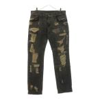 DOLCE & GABBANA ドルチェアンドガッバーナ CRASH DENIM PANTS ダメージ クラッシュ クリスタル デニム パンツ インディゴ DP-G4Y0LZ/G9K19
