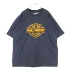 HARLEY DAVIDSON ハーレーダビッドソン 90s VINTAGE フロントプリント Tシャツ 半袖カットソー ブラック