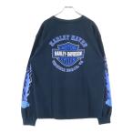 ショッピングハーレーダビッドソン HARLEY DAVIDSON ハーレーダビッドソン 00s VINTAGE BLUE FLAME L/S ブルー フレイム ロンT 長袖カットソー ブラック