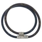 LOUIS VUITTON Louis Vuitton латунь re keep ito кожа браслет Brown M6555E