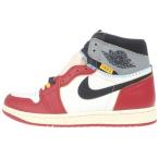 NIKE ナイキ ×UNION AIR JORDAN1 RETRO HIGH ユニオン エアジョーダン1 ハイカットスニーカー レッド US8.5/26.5cm HV8563-600