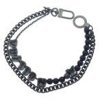 LOUIS VUITTON Louis Vuitton rutenium цепь ремень Vuitton цепочка для бумажника черный M02531