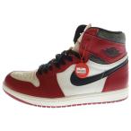 ナイキ AIR JORDAN 1 HIGH OG エアジョーダン ロスト & ファウンド シカゴ ハイカットスニーカー レッド/ホワイト US8.5/26.5cm DZ5485-612