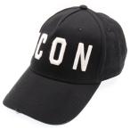 DSQUARED2 ディースクエアード ICON ダメージ加工ロゴキャップ ブラック