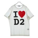 DSQUARED2 ディースクエアード フロントプリント 半袖Tシャツ カットソー ホワイト S74GD0764