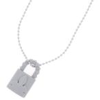 CHROME HEARTS クロムハーツ PADLOCK FLERKNEE SLCN パドロックフレアニー ラバーネックレス シリコン グレー BCA295