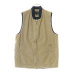 CHROME HEARTS クロムハーツ VEST-M-HOMER ヘリンボーン 中綿キルティング ダガージップアップベスト ベージュ ※国内レシート付き