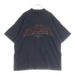 バレンシアガ 23AW Off Shore Oversized T-shirt ヴィンテージ加工 オーバーサイズド 半袖Tシャツ チャコールグレー 739028 TPVM8