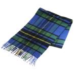 ショッピングオブ Johnstons Of Elgin ジョンストンズ オブ エルガン チェック柄 カシミヤマフラー アクセサリー グリーン調 82-218-26-080110