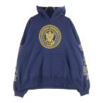 ショッピングマイケル SAINT MICHAEL セントマイケル 5AW SAINT HOODIE プルオーバーフーディ パーカー ネイビー SM-HR1-0000-055