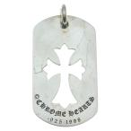 ショッピングクロムハーツ CHROME HEARTS クロムハーツ D TAG LRG CO CRS カットアウトクロスドッグタグ ラージ ペンダントトップ シルバー BCA239
