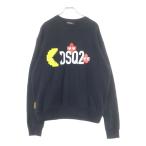 ディースクエアード 23AW PAC-MAN CREWNECK COOL SWEATSHIRT パックマン プリントクルーネックスウェット ブラック S71GU0638 S25516
